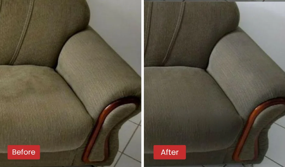 Upholstery Cleaning Before & After